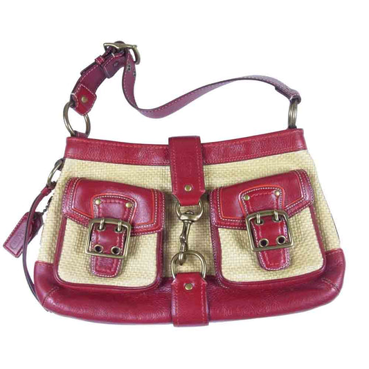 COACH コーチ M05K-105 レガシー ホーボー レザー ショルダーバッグ レッド系【中古】