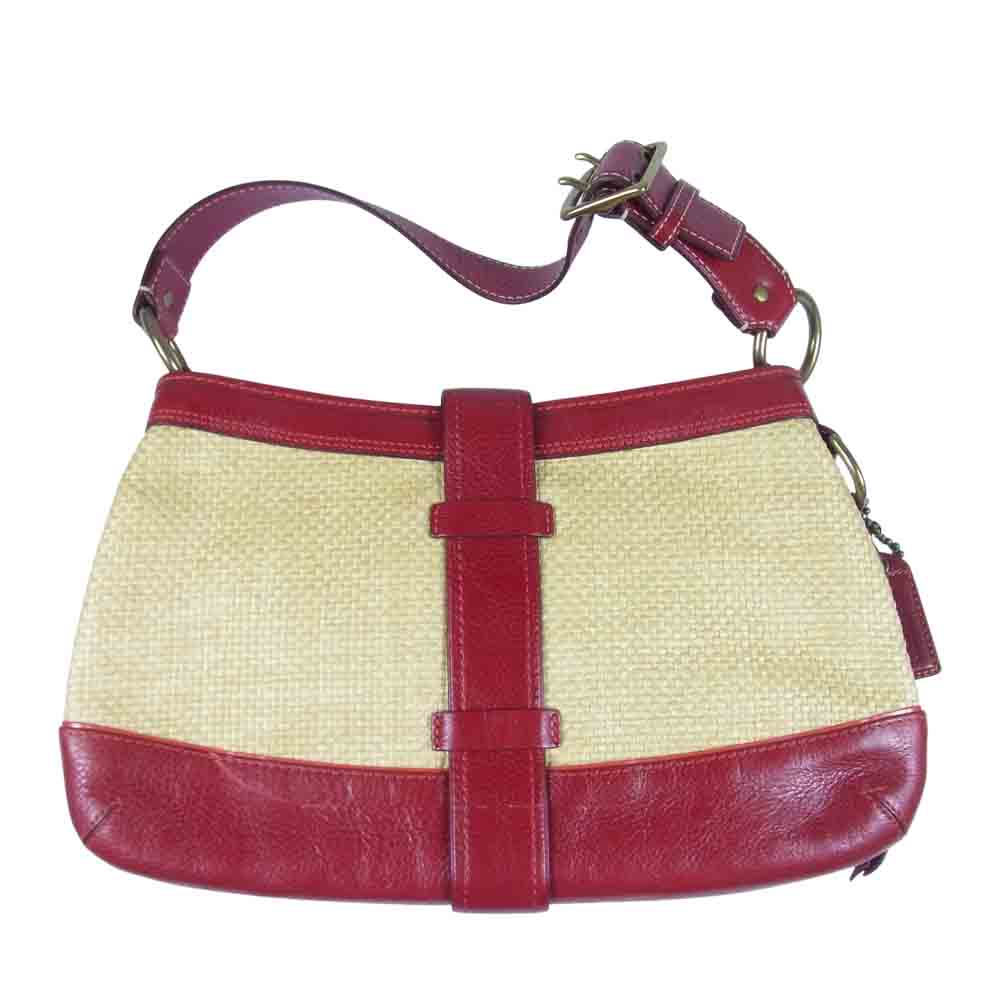 COACH コーチ M05K-105 レガシー ホーボー レザー ショルダーバッグ レッド系【中古】