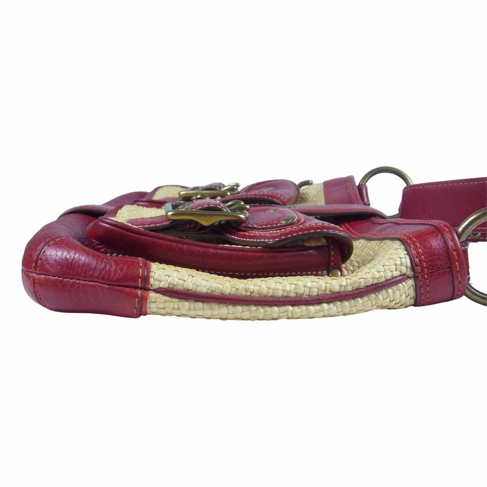 COACH コーチ M05K-105 レガシー ホーボー レザー ショルダーバッグ レッド系【中古】