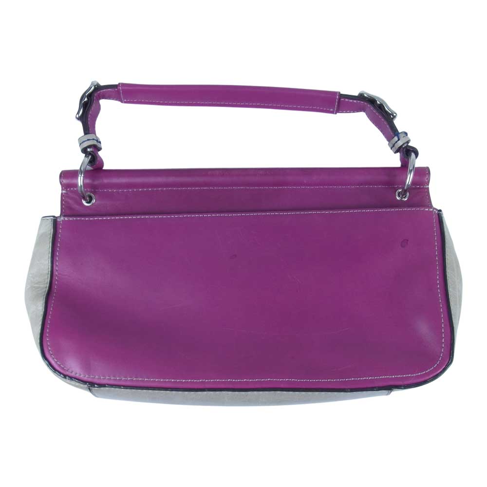 COACH コーチ 19035 カラーブロック タッセル シティ ウィリス ショルダーバッグ 2way レザー バッグ パープル系【中古】