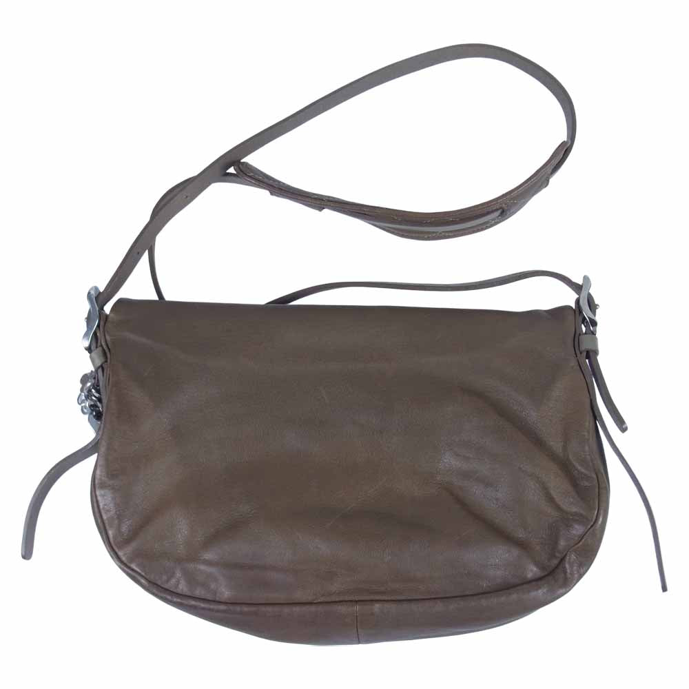 JIMMY CHOO ジミーチュウ BIKER バイカー レザー ショルダーバッグ ダークブラウン系【中古】