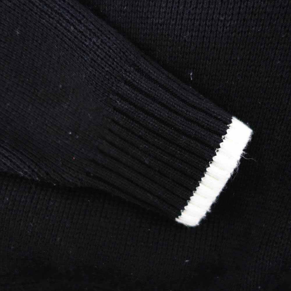 Supreme シュプリーム 21AW 2-Tone Hooded Sweater フーデッド プルオーバー ニット パーカー ブラック系【中古】