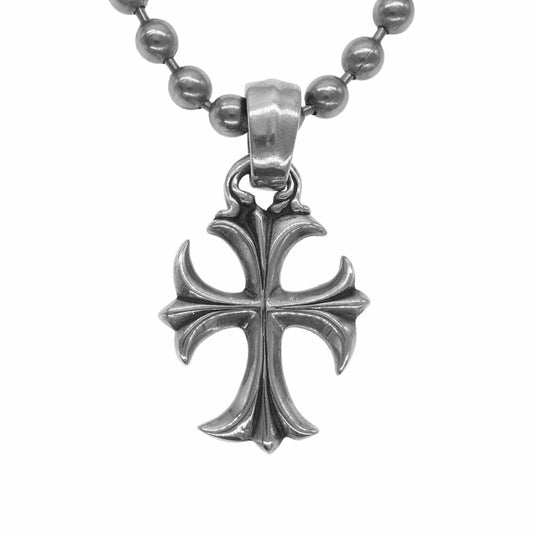 BILL WALL LEATHER ビルウォールレザー クルシフィックス クロス ボール チェーン ネックレス シルバー系【中古】