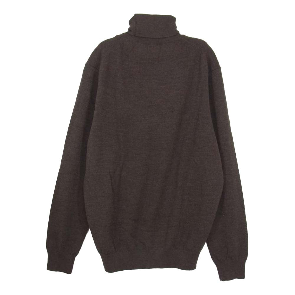 POLO RALPH LAUREN ポロ・ラルフローレン 国内正規品 ポニー刺繍 ウール タートルネック ニット ブラウン系 M【中古】