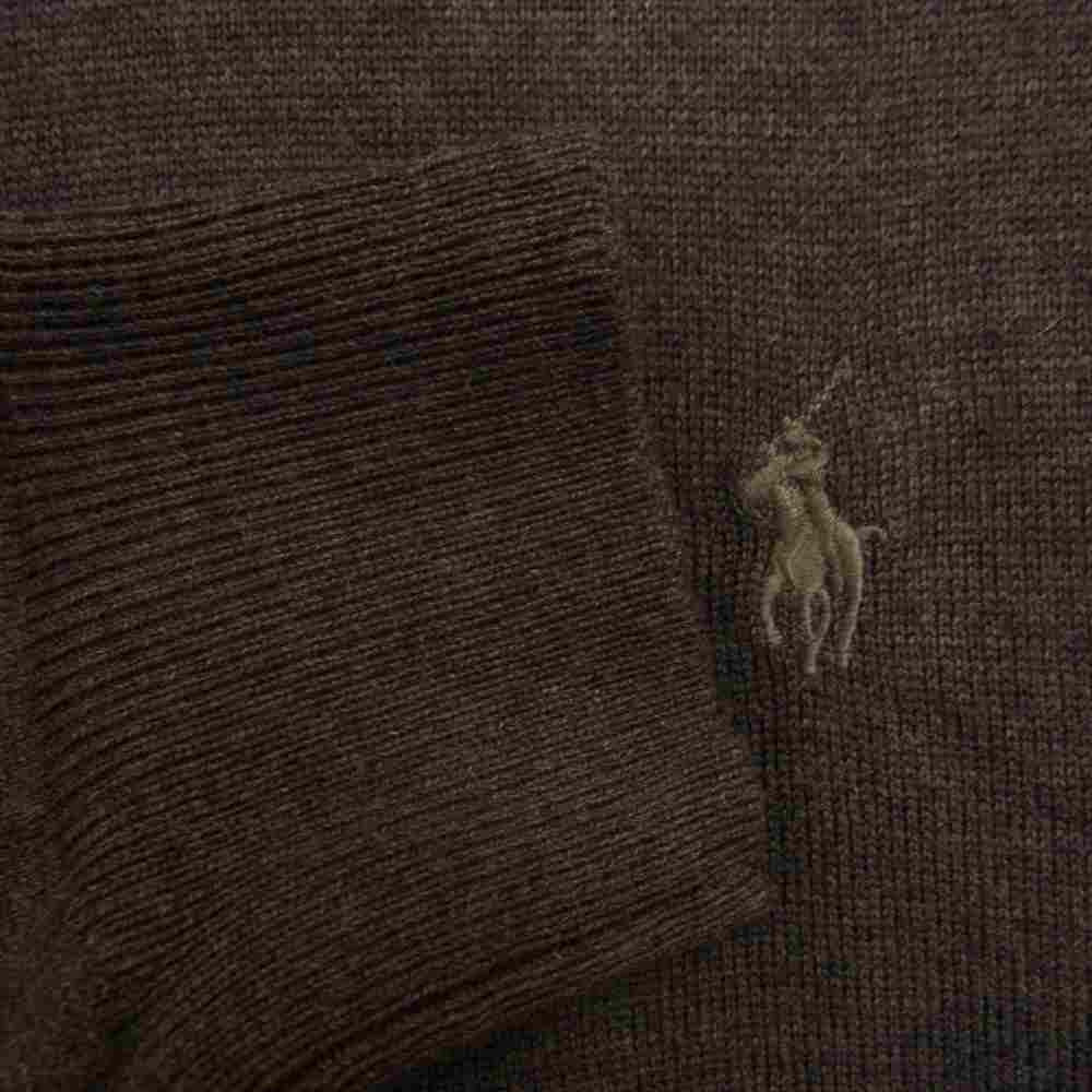 POLO RALPH LAUREN ポロ・ラルフローレン 国内正規品 ポニー刺繍 ウール タートルネック ニット ブラウン系 M【中古】