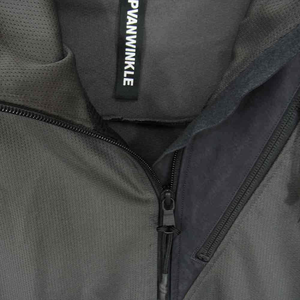 ripvanwinkle リップヴァンウィンクル 20SS RW-229 LEATHER LINE JERSEY JACKET ヌバックレザー切替 ジャージー トラック ジャケット グレー系 4【中古】