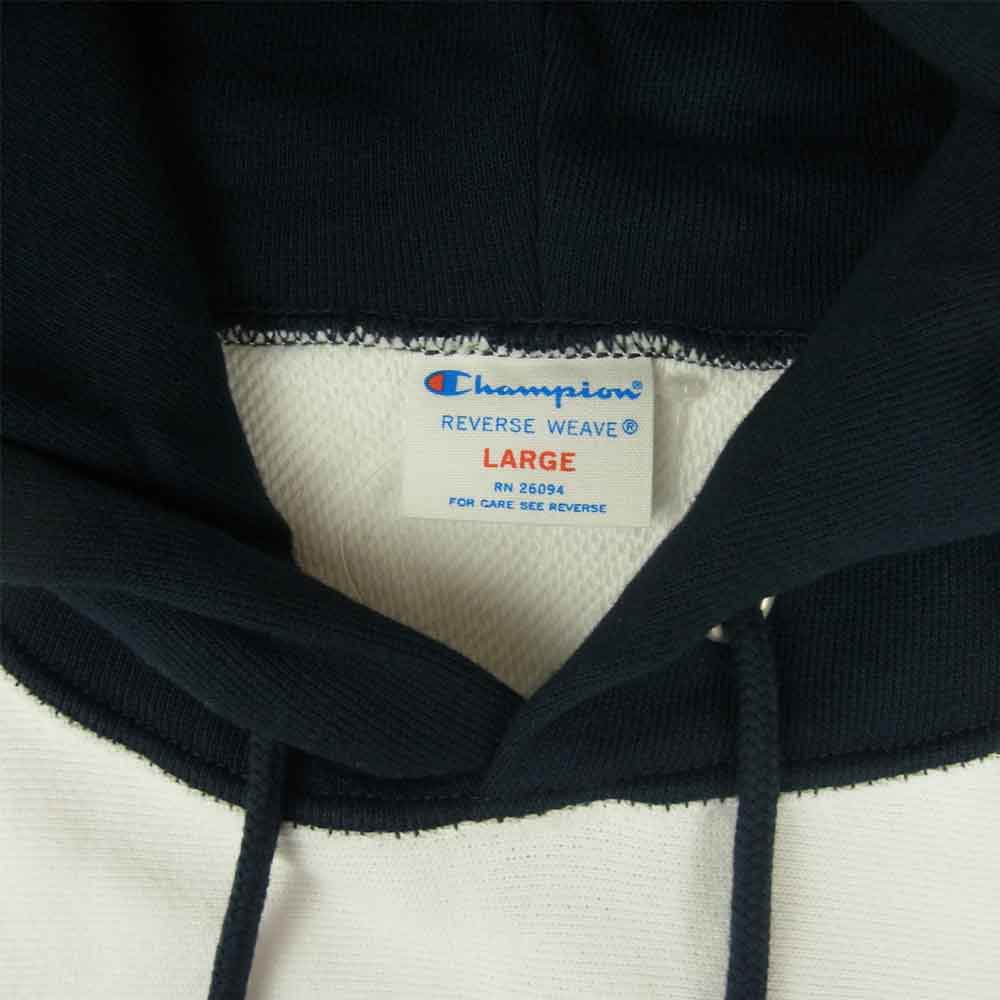 Champion チャンピオン C3-T109 REVERSE WEAVE リバースウィーブ フーデッド スウェット シャツ プルオーバー パーカー L ホワイト系 L【新古品】【未使用】【中古】