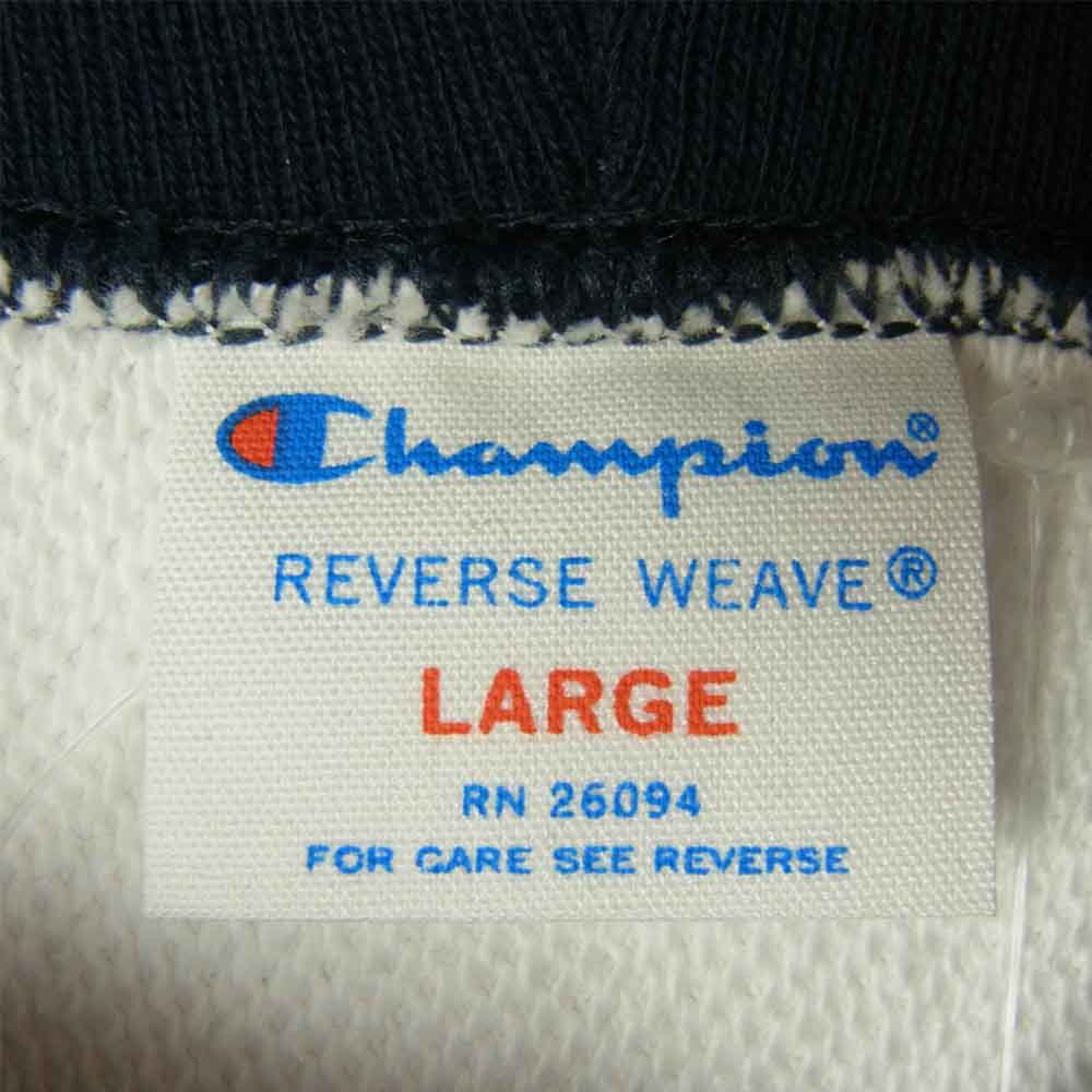 Champion チャンピオン C3-T109 REVERSE WEAVE リバースウィーブ フーデッド スウェット シャツ プルオーバー パーカー L ホワイト系 L【新古品】【未使用】【中古】