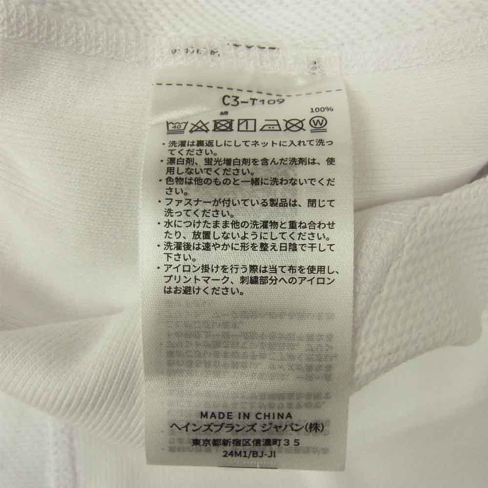 Champion チャンピオン C3-T109 REVERSE WEAVE リバースウィーブ フーデッド スウェット シャツ プルオーバー パーカー L ホワイト系 L【新古品】【未使用】【中古】