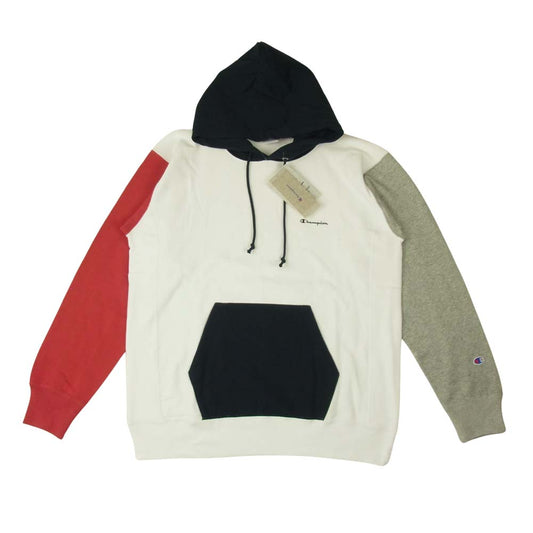 Champion チャンピオン C3-T109 REVERSE WEAVE リバースウィーブ フーデッド スウェット シャツ プルオーバー パーカー XL ホワイト系 XL【新古品】【未使用】【中古】