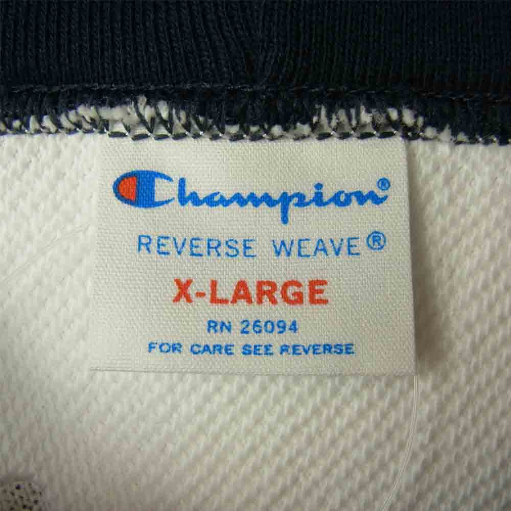 Champion チャンピオン C3-T109 REVERSE WEAVE リバースウィーブ フーデッド スウェット シャツ プルオーバー パーカー XL ホワイト系 XL【新古品】【未使用】【中古】