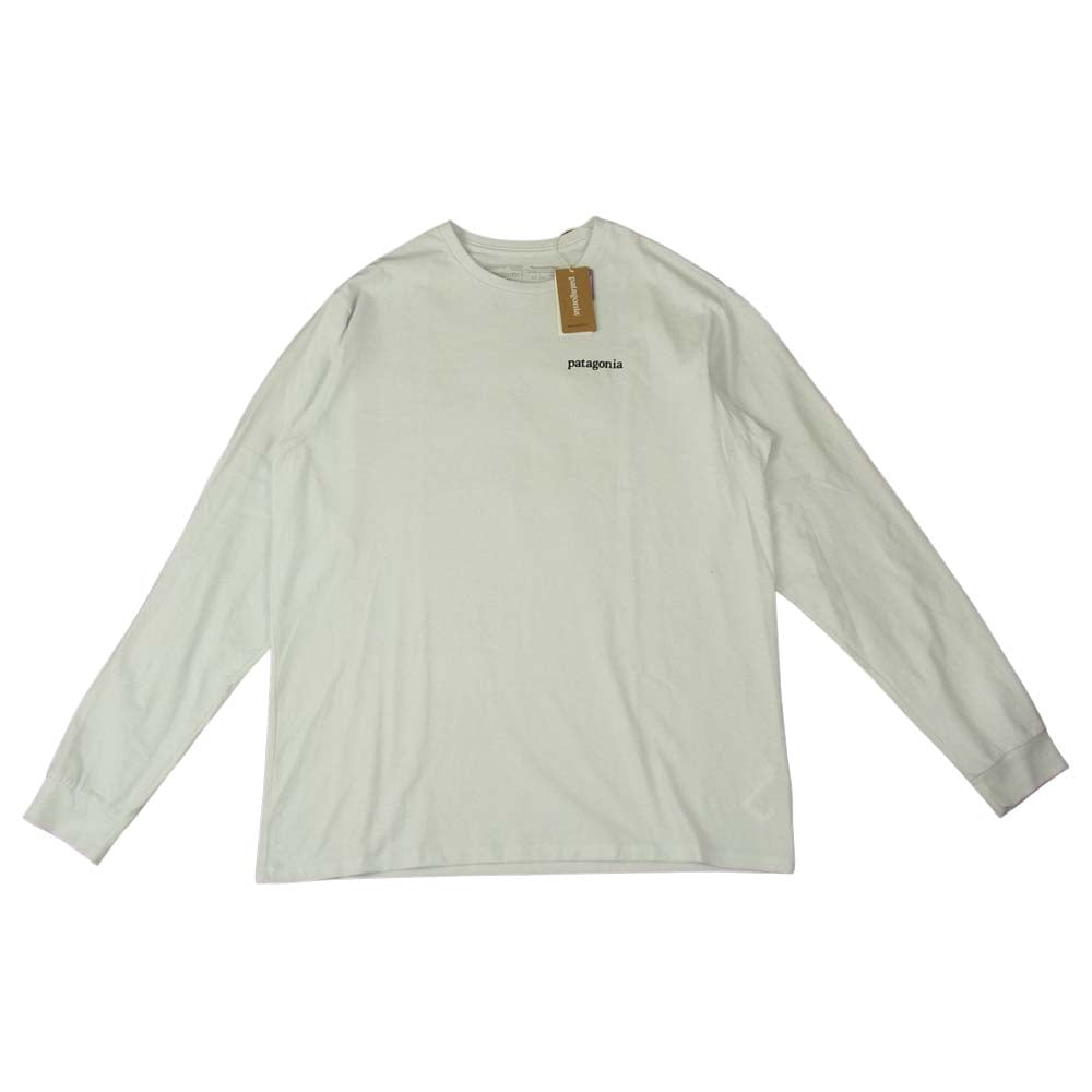 patagonia パタゴニア 20AW 38517 Long-Sleeved Line Logo Ridge Responsibili-Tee ロングスリーブ ライン ロゴ リッジ レスポンシビリティー 長袖Tシャツ ホワイト系 M【極上美品】【中古】