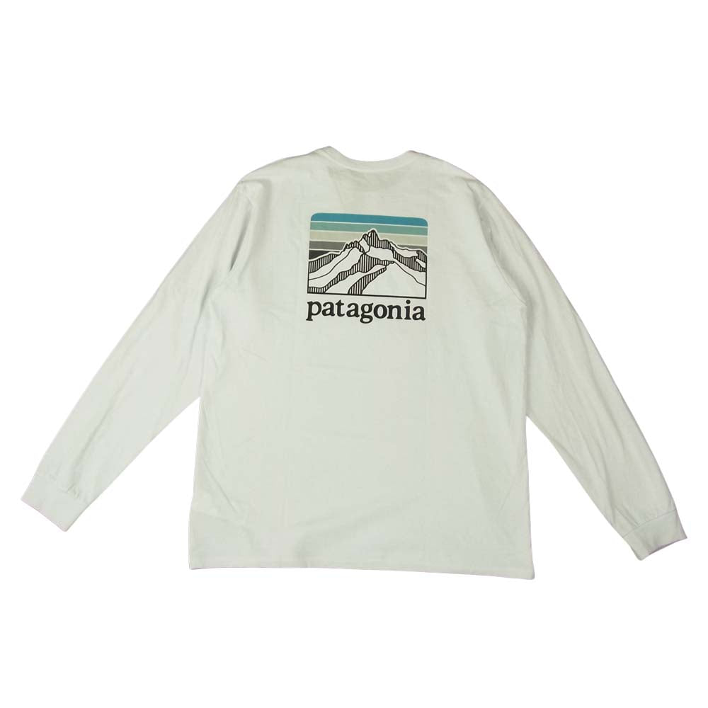 patagonia パタゴニア 20AW 38517 Long-Sleeved Line Logo Ridge Responsibili-Tee ロングスリーブ ライン ロゴ リッジ レスポンシビリティー 長袖Tシャツ ホワイト系 M【極上美品】【中古】