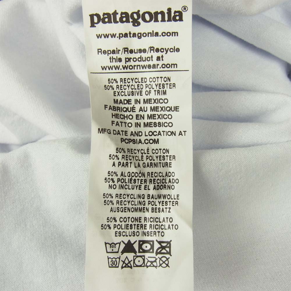 patagonia パタゴニア 20AW 38517 Long-Sleeved Line Logo Ridge Responsibili-Tee ロングスリーブ ライン ロゴ リッジ レスポンシビリティー 長袖Tシャツ ホワイト系 M【極上美品】【中古】