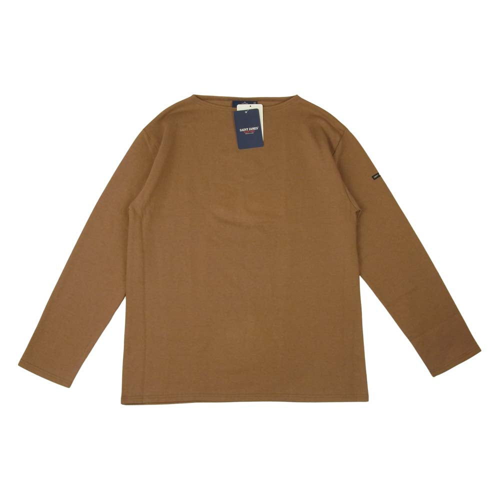 SAINT JAMES セントジェームス OUESSANT U A ウエッソン ボートネック 長袖シャツ T7 ブラウン ブラウン系 T7【新古品】【未使用】【中古】