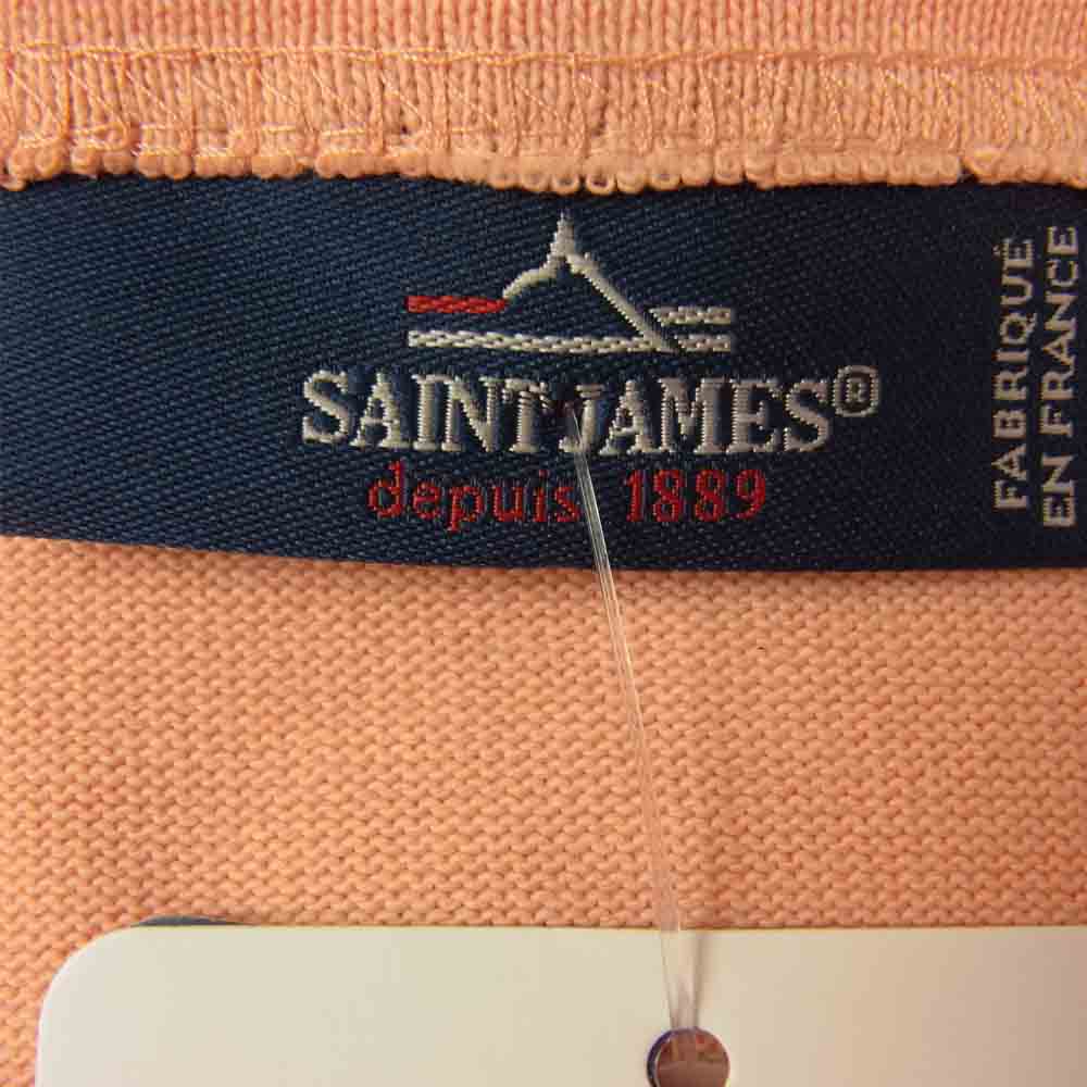 SAINT JAMES セントジェームス OUESSANT U A ウエッソン ボートネック 長袖シャツ T5 オレンジ オレンジ系 T5【新古品】【未使用】【中古】