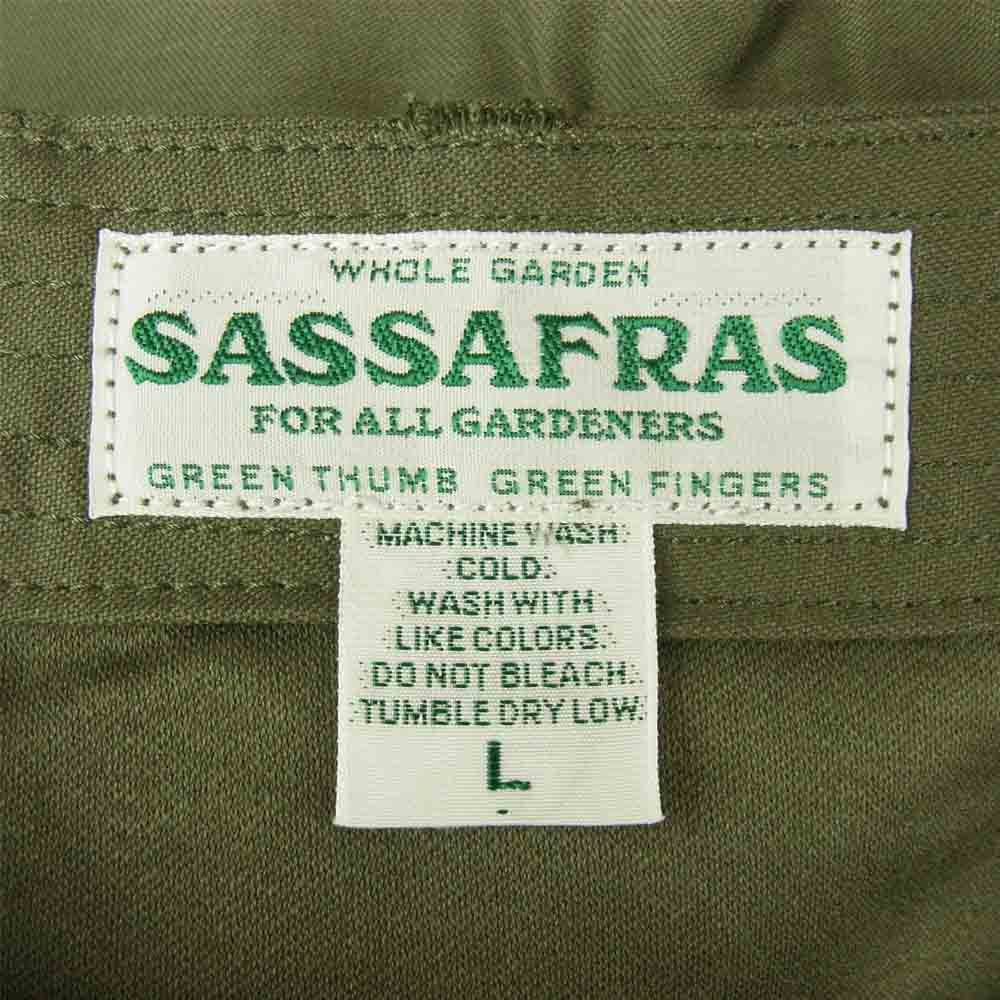 SASAFRAS ササフラス SF-211828 OVERGROWN FATIGUE PANTS ファティーグ パンツ カーキ系 L【新古品】【未使用】【中古】
