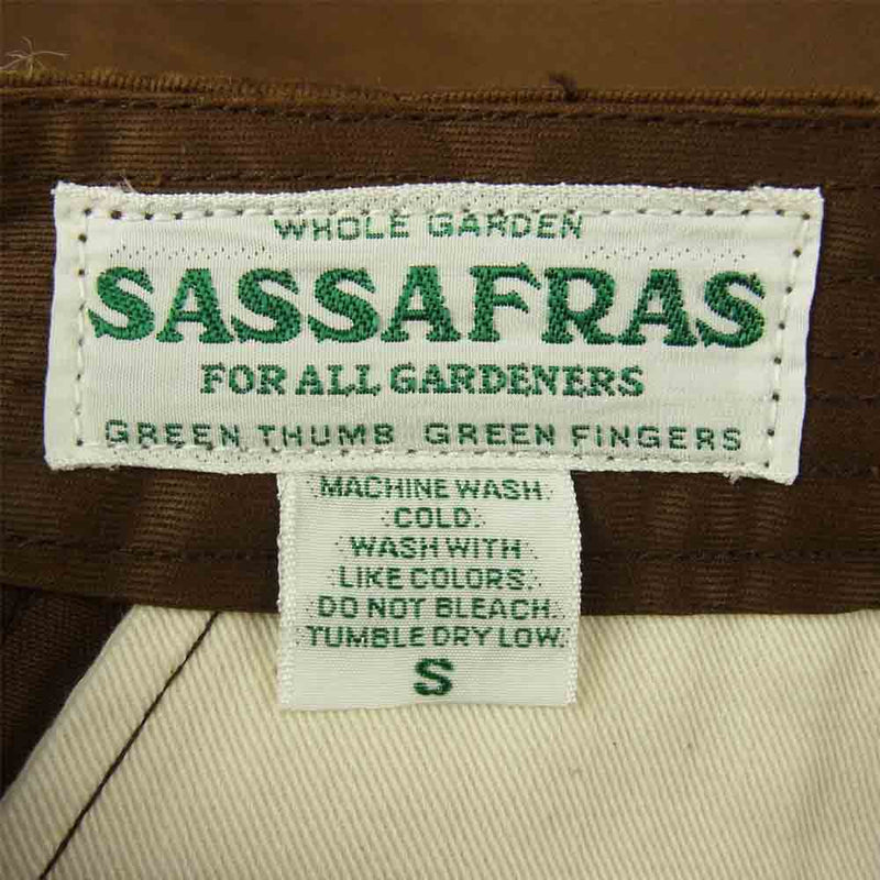 SASAFRAS ササフラス SF-191506 Sprayer Stream Pants 4/5 スプレイヤー ストリーム パンツ ブラウン系 S【新古品】【未使用】【中古】
