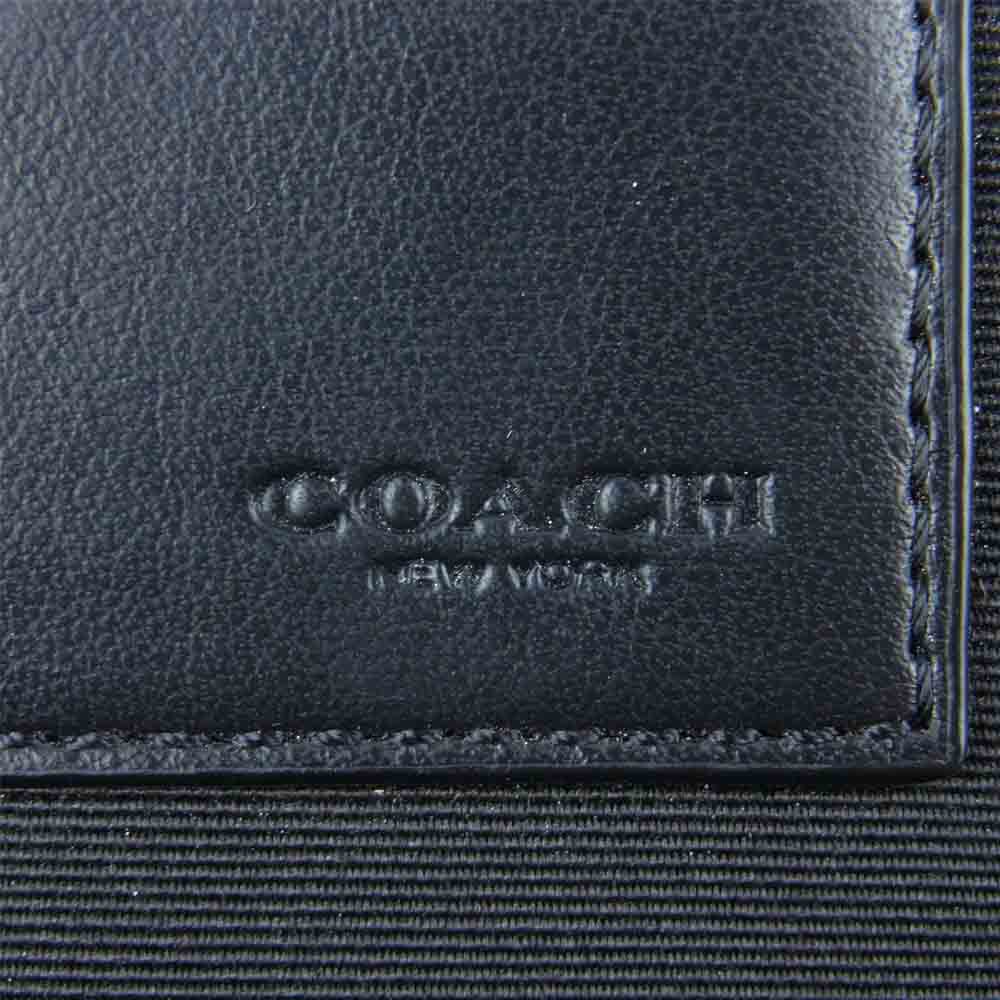 COACH コーチ B1844 F24743 Zip Around Tech Case ヘリンボーンパターン クラッチ バッグ ブラック系【中古】