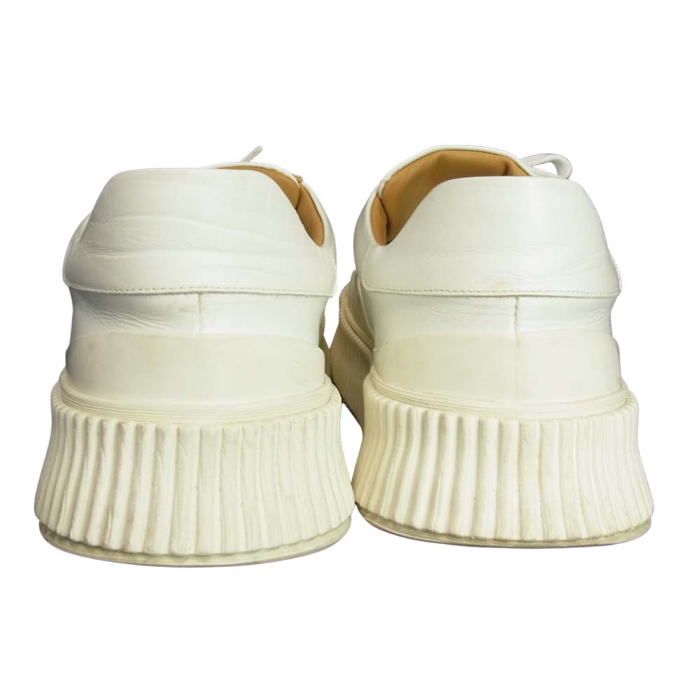 JIL SANDER ジルサンダー 20SS JI32535A SMOOTH LEATHER SNEAKER プラットフォーム ラバー ソール レザー ローカット スニーカー ホワイト系 44【中古】