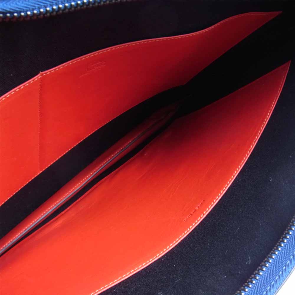 Christian Louboutin クリスチャンルブタン トリックトラック ラージ 2way スタッズ クラッチ ブルー系【中古】
