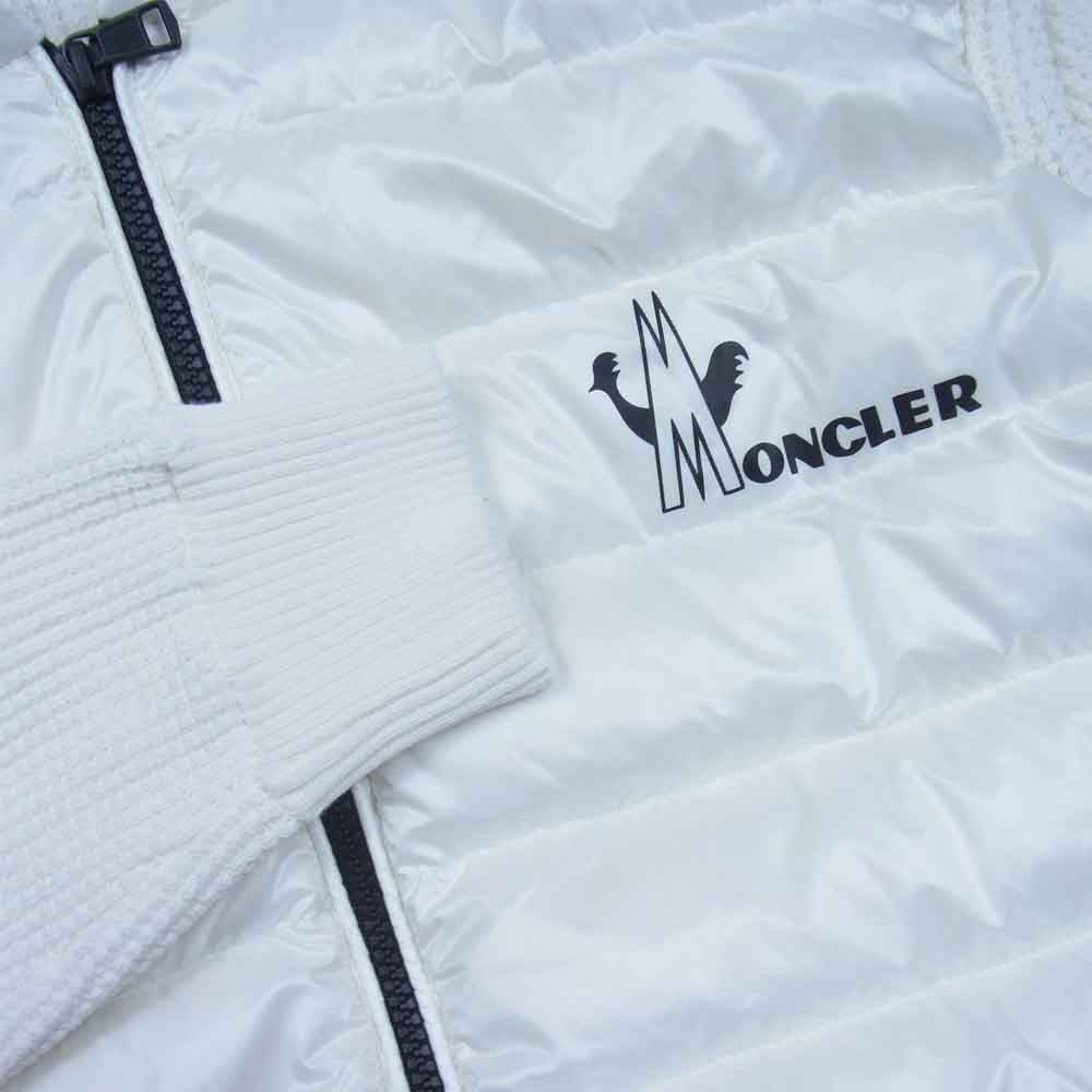 MONCLER モンクレール CARDIGAN TRICOT  ニット 切替 ダウンジャケット ホワイト系 M【中古】