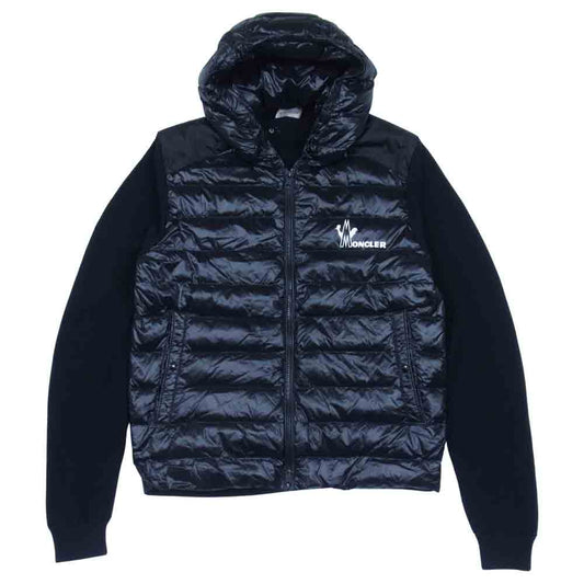 MONCLER モンクレール CARDIGAN TRICOT ニット 切替 ダウンジャケット ブラック系 M【中古】