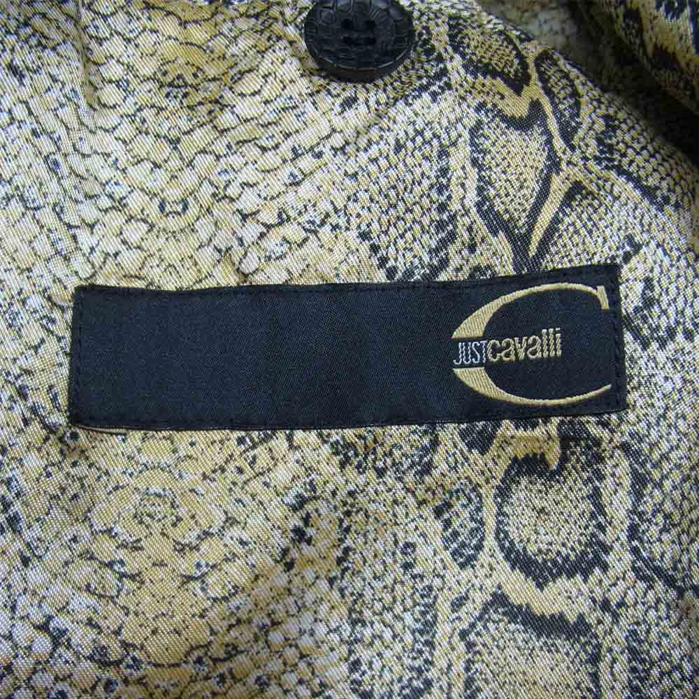 Just Cavalli ジャストカヴァリ ストライプ 1B テーラードジャケット ブラック系 50【中古】