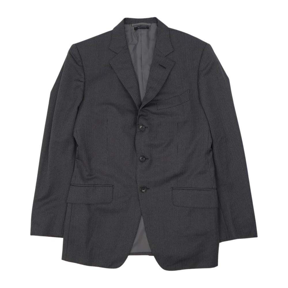 TOM FORD トムフォード 214A4C シルク モヘア混 ウール ストライプ スーツ セットアップ  ダークグレー系 ストライプ【中古】