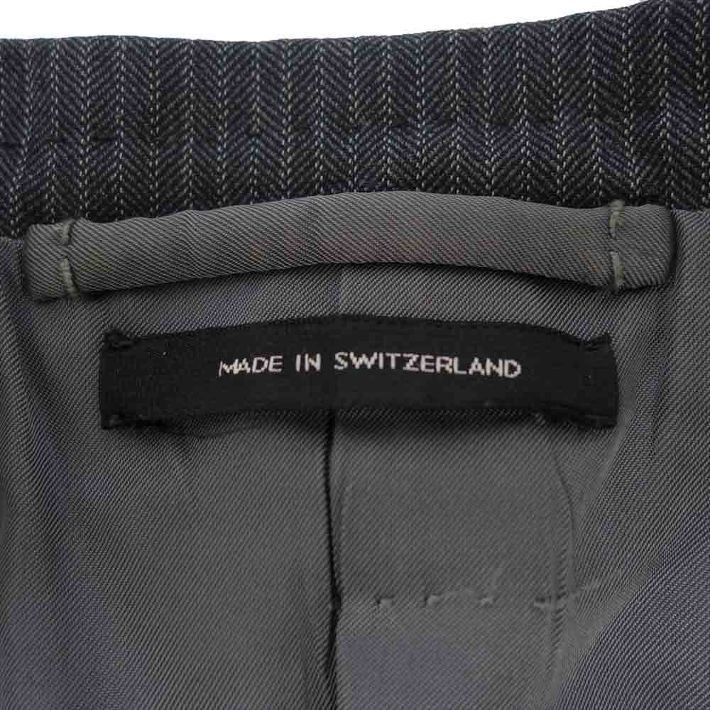 TOM FORD トムフォード 214A4C シルク モヘア混 ウール ストライプ スーツ セットアップ  ダークグレー系 ストライプ【中古】