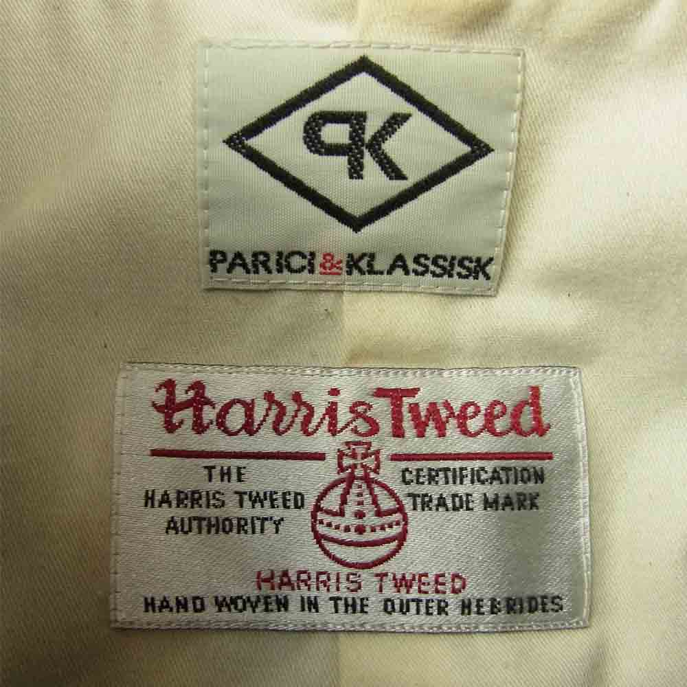 PAR ICI パーリッシィ 52-02-BZ-00514-2 ×harris tweed ハリスツイード ウール ツイード ジャケット カーキ系 F【中古】