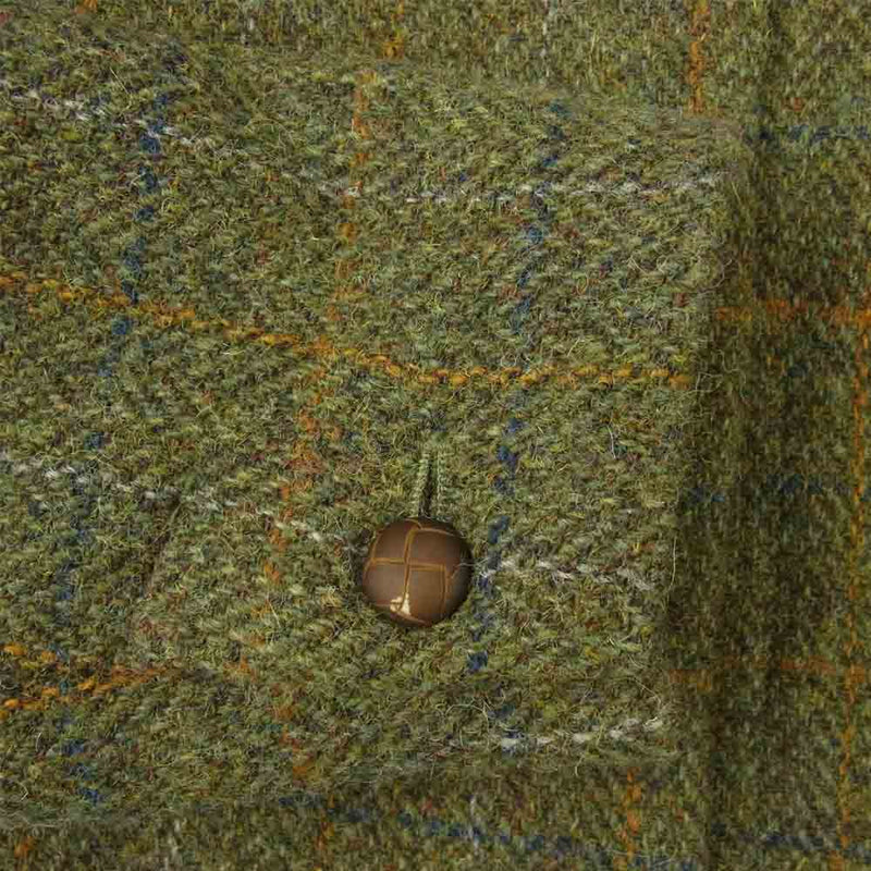 PAR ICI パーリッシィ 52-02-BZ-00514-2 ×harris tweed ハリスツイード ウール ツイード ジャケット カーキ系  F【中古】