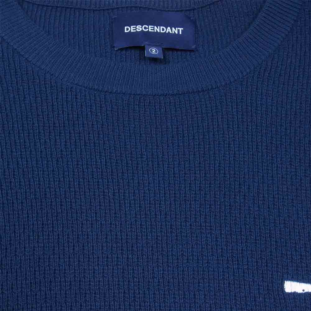 DESCENDANT ディセンダント 20SS GAUFRE WAFFLE KNIT ワッフル ニット ネイビー系 2【中古】