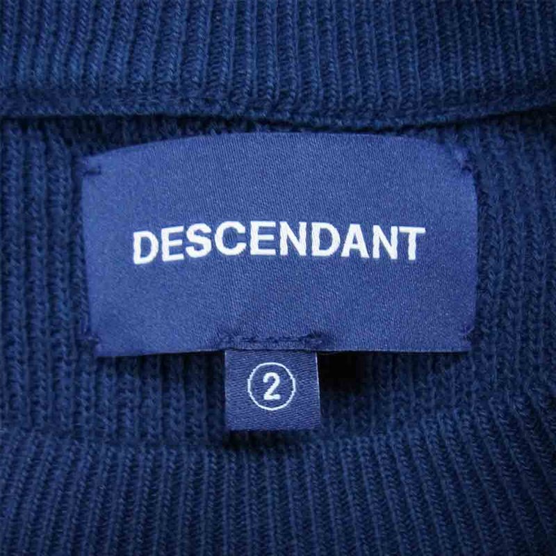 DESCENDANT ディセンダント 20SS GAUFRE WAFFLE KNIT ワッフル ニット ネイビー系 2【中古】