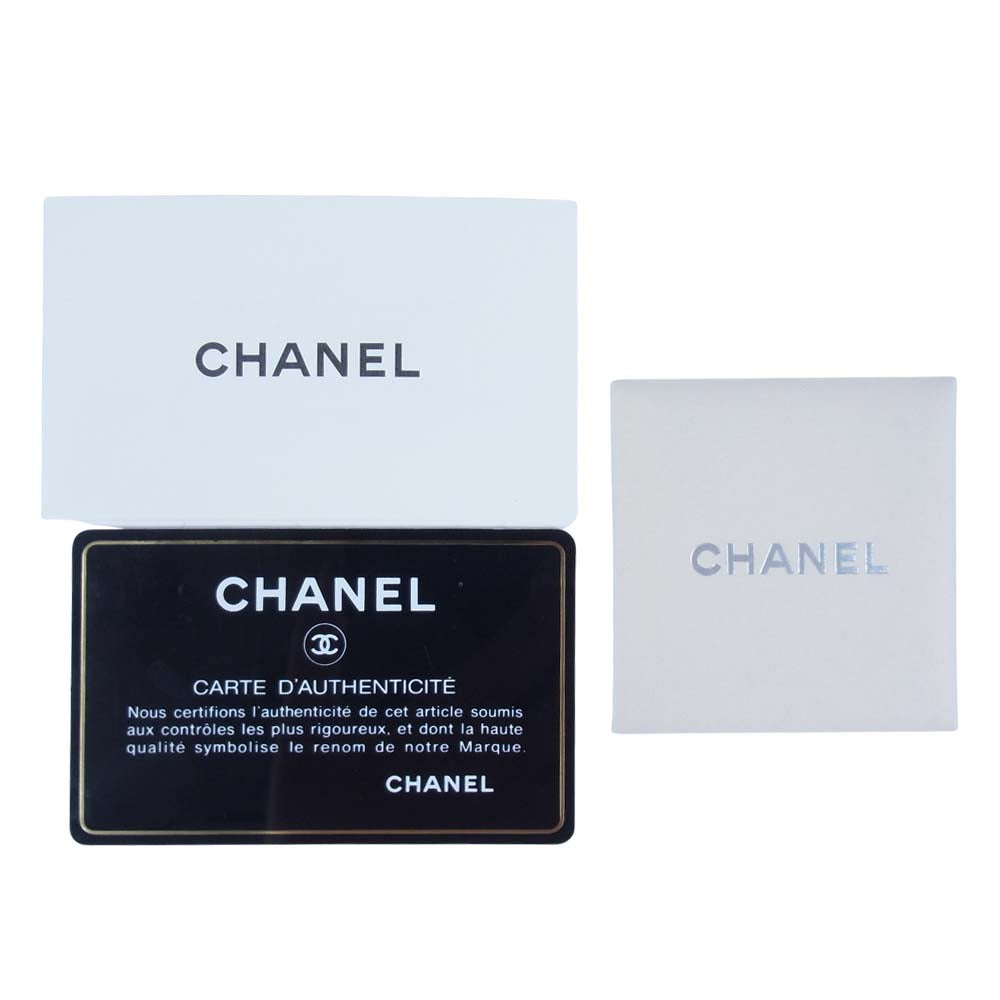 CHANEL シャネル ボーイシャネル ダブルステッチ ロング ウォレット 長財布 黄茶系【中古】