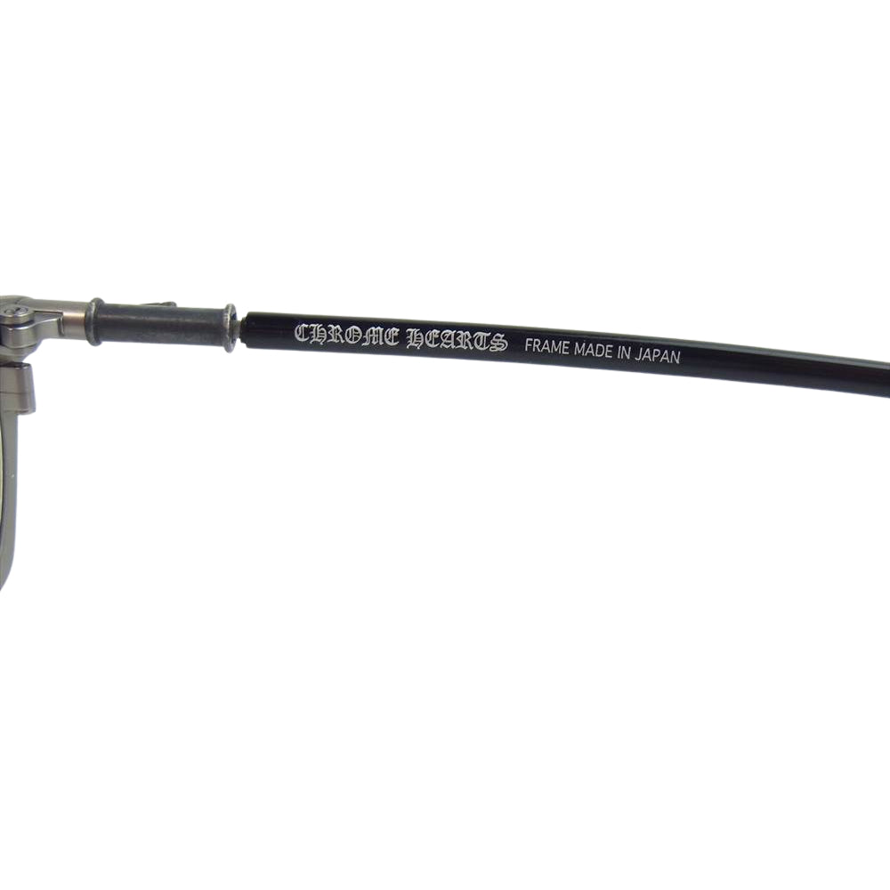 CHROME HEARTS クロムハーツ（原本無） 国内正規店スタンプ印字用紙付属 DILF 1 AS ダガー フレーム アイウェア 眼鏡 シルバー系 ブラック系【中古】