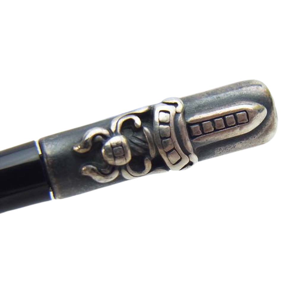 CHROME HEARTS クロムハーツ（原本無） 国内正規店スタンプ印字用紙付属 DILF 1 AS ダガー フレーム アイウェア 眼鏡 シルバー系 ブラック系【中古】