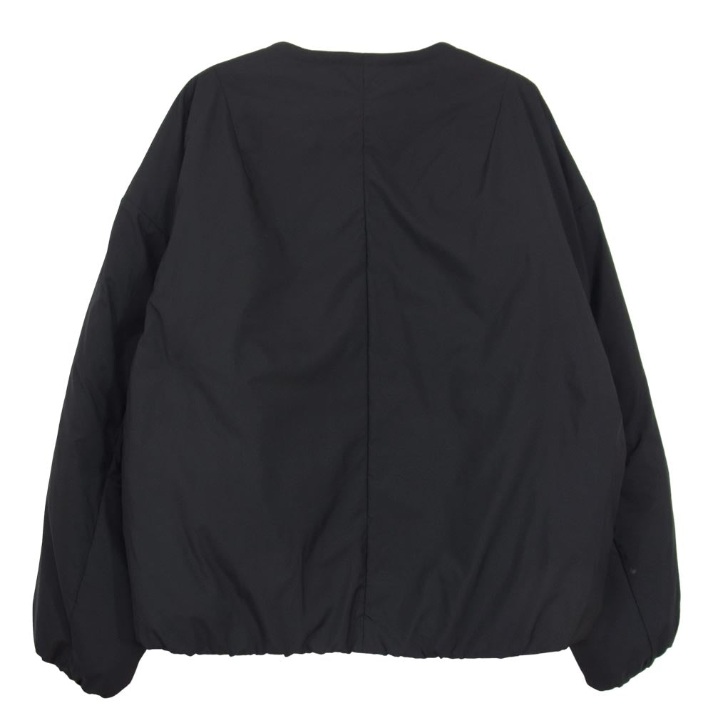 アントゲージ ノーカラー ダウン ジャケット ブラック系 F【中古】