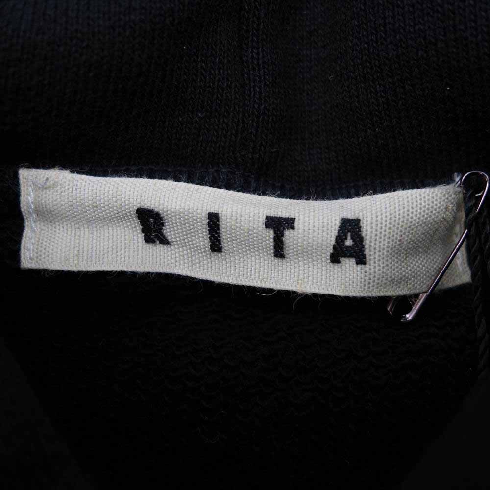 リタ NOSLEEVE BIG HOODIE ノースリーブ パーカー  ブラック系 F【新古品】【未使用】【中古】