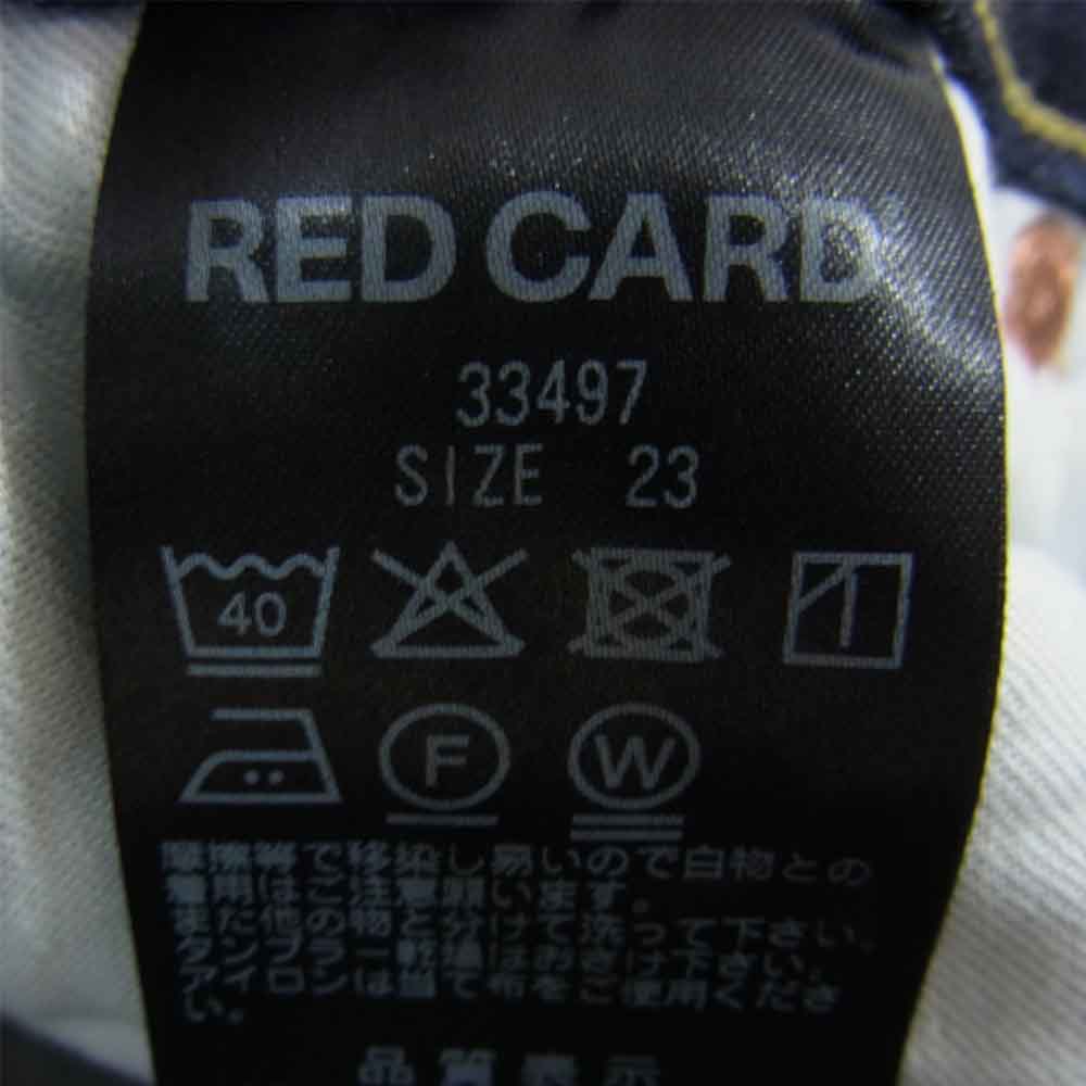 レッドカード 33497 Sideway サイドウェイ ユーズド加工 スキニー デニム パンツ インディゴブルー系 22【中古】