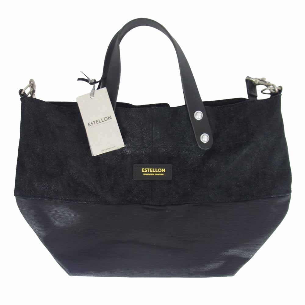 エステロン NOVAK MONK 2WAY ショルダー ハンド バッグ  ブラック系【新古品】【未使用】【中古】