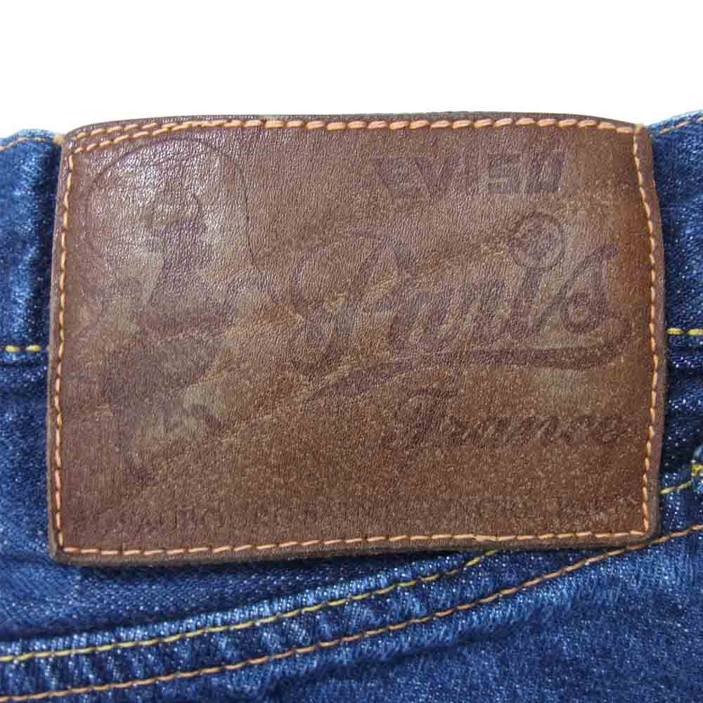 EVISU エヴィス 塩谷ブラザーズ ボタンフライ カモメ ペイント デニム ハーフ パンツ インディゴブルー系 32【中古】