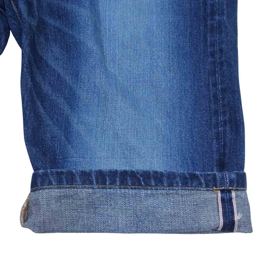 EVISU エヴィス 塩谷ブラザーズ ボタンフライ カモメ ペイント デニム ハーフ パンツ インディゴブルー系 32【中古】