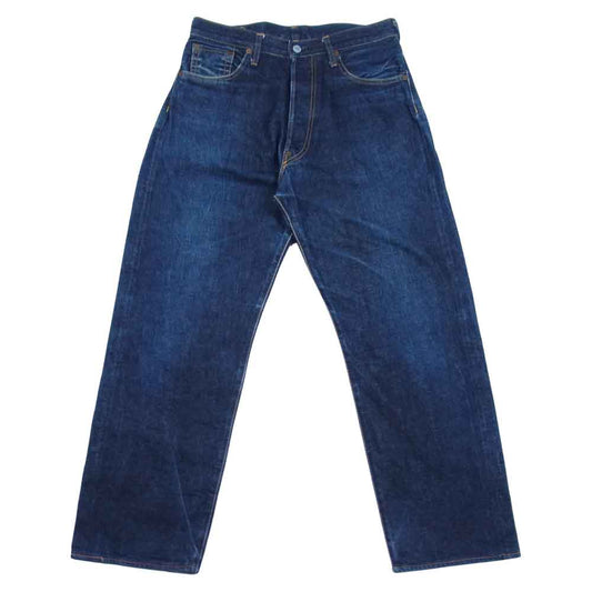 EVISU エヴィス 2501XX No.2 ボタンフライ 2カラー カモメ ペイント デニム パンツ インディゴブルー系 32【中古】