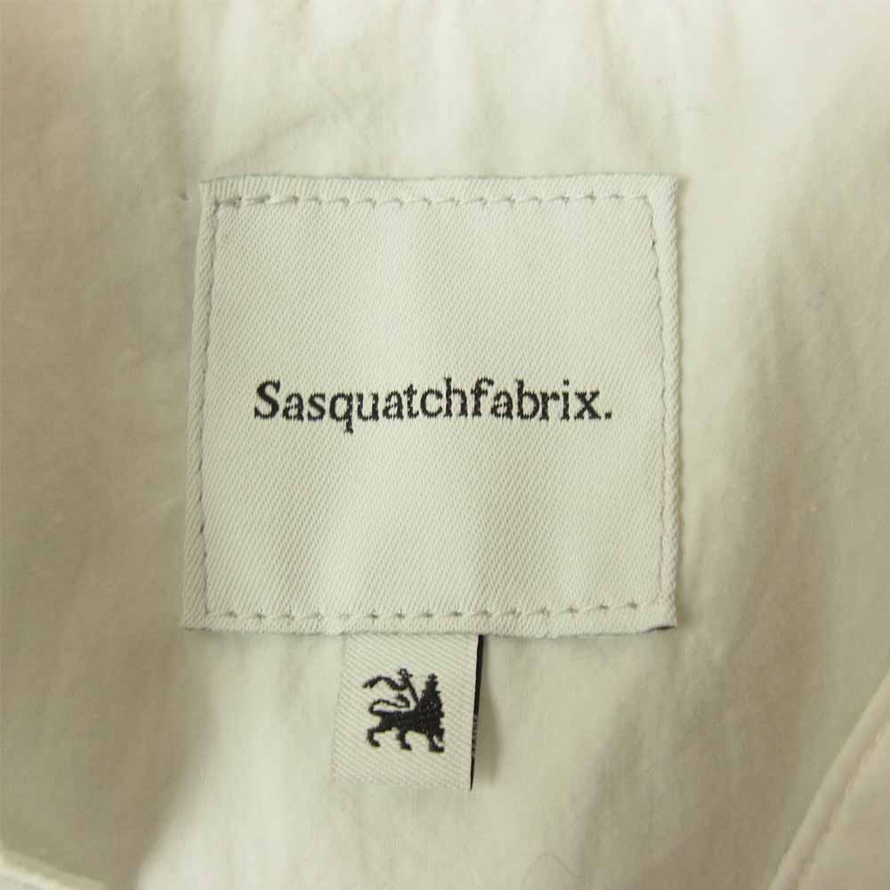 SASQUATCHfabrix. サスクワァッチファブリックス 20SS-SY5-002 ショールカラー レイヤード シャツ 半袖 ホワイト系 M【中古】