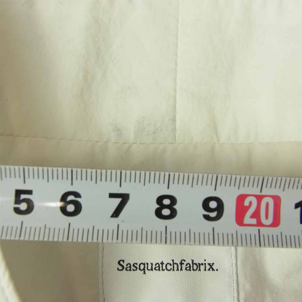 SASQUATCHfabrix. サスクワァッチファブリックス 20SS-SY5-002 ショールカラー レイヤード シャツ 半袖 ホワイト系 M【中古】