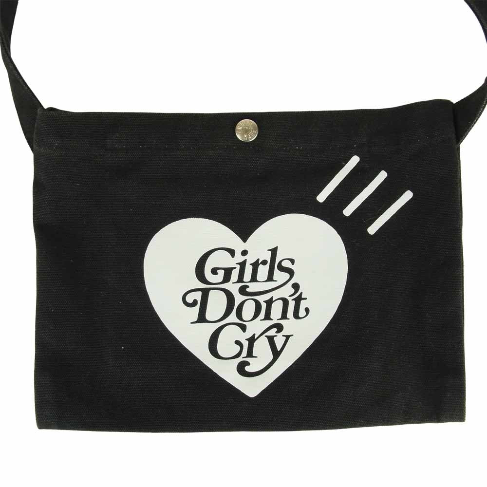 HUMAN MADE ヒューマンメイド Girls Don't Cry ガールズドントクライ SATCHEL キャンバス サコッシュ ブラック系【中古】