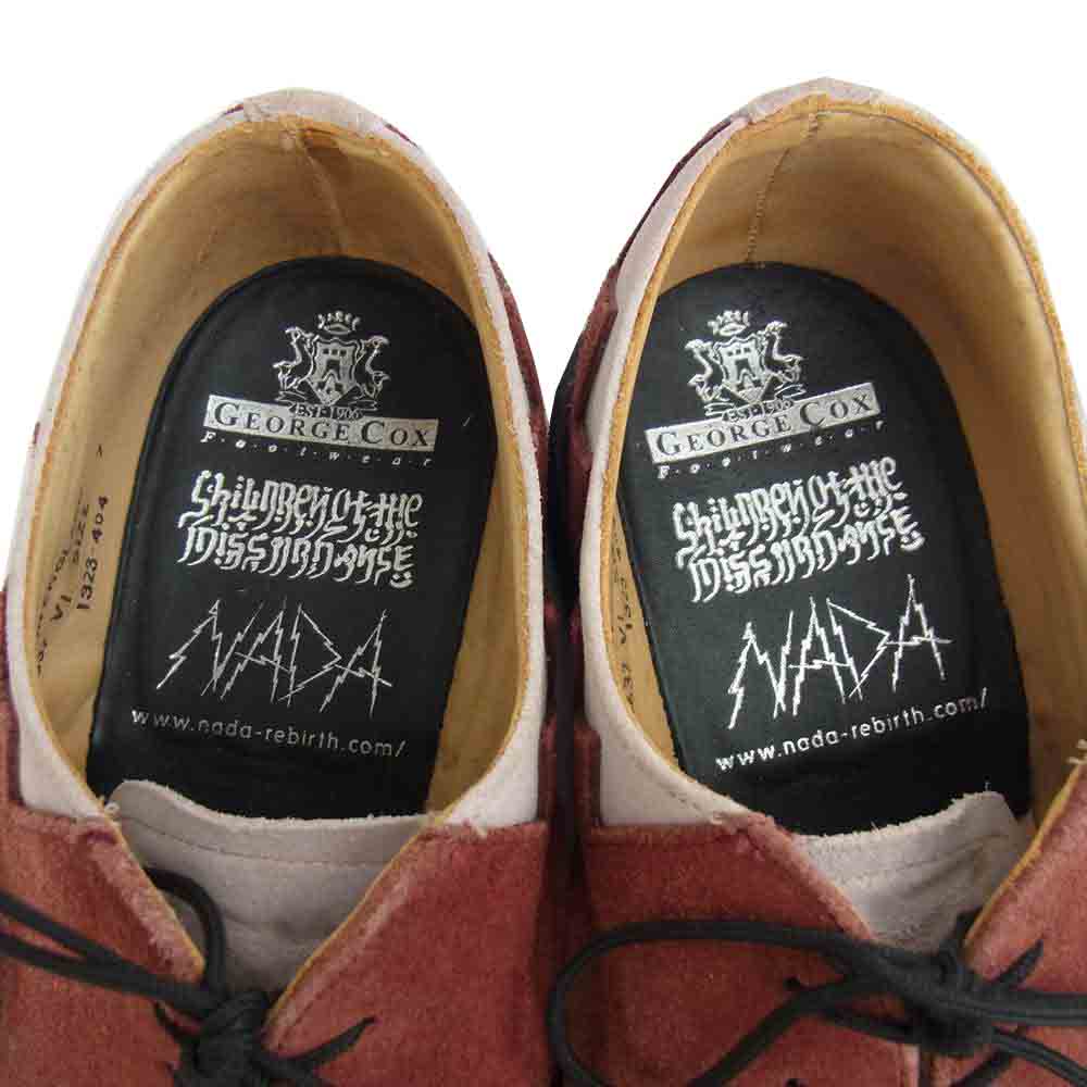 GEORGE COX ジョージコックス 13637 Children of the discordance NADA ラバーソール シューズ ワインレッド系 7【中古】