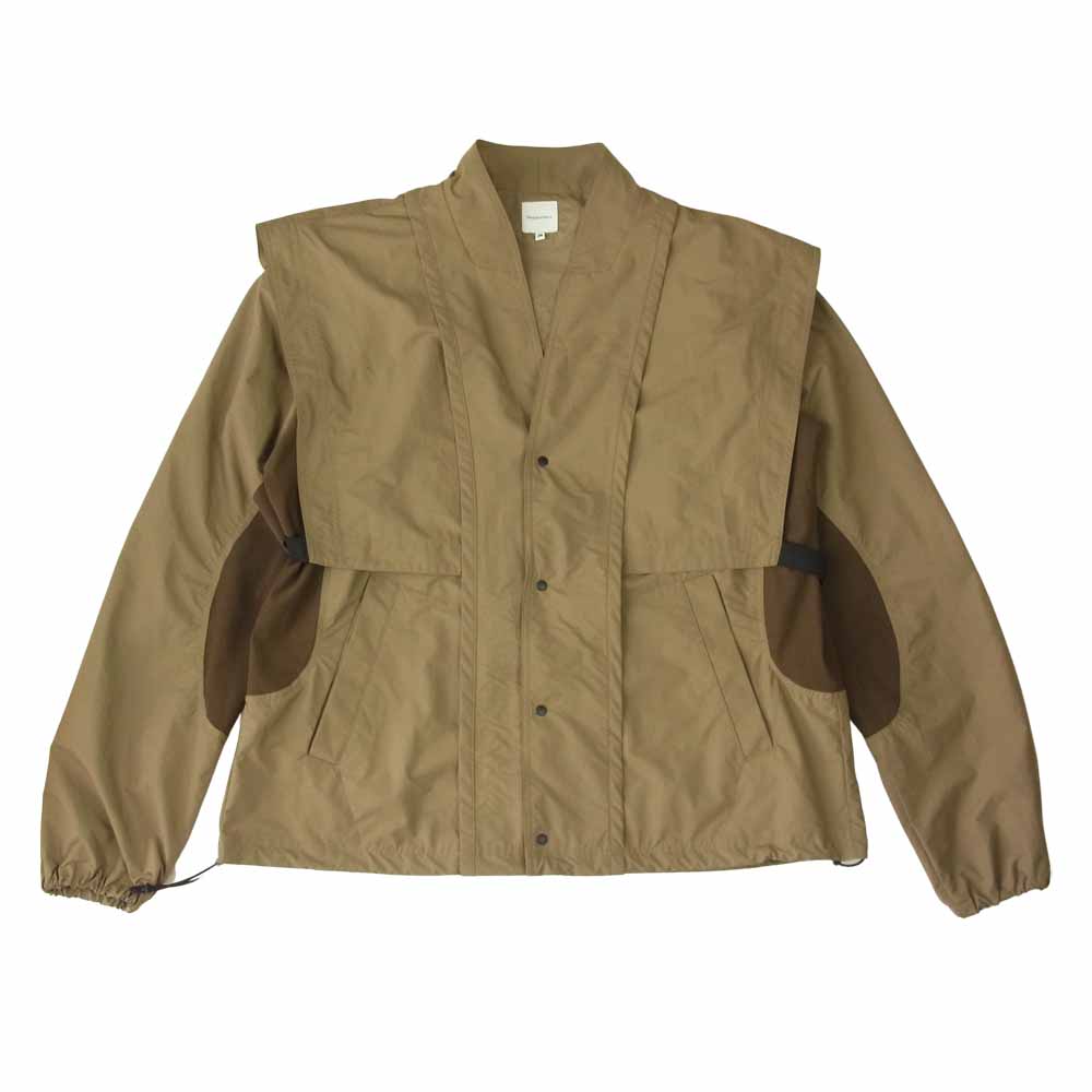 SASQUATCHfabrix. サスクワァッチファブリックス 20SS 20SS-JKL-008 ORIENTAL SHOULDER NYLON JACKET 撥水加工 ナイロン コーチ ジャケット ブラウン系 L【中古】