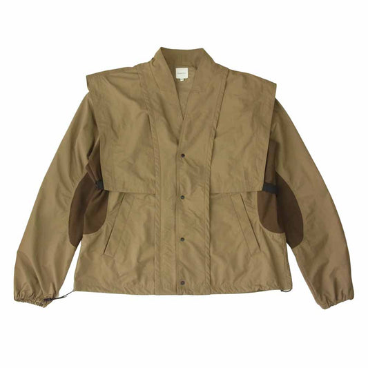 SASQUATCHfabrix. サスクワァッチファブリックス 20SS 20SS-JKL-008 ORIENTAL SHOULDER NYLON JACKET 撥水加工 ナイロン コーチ ジャケット ブラウン系 L【中古】